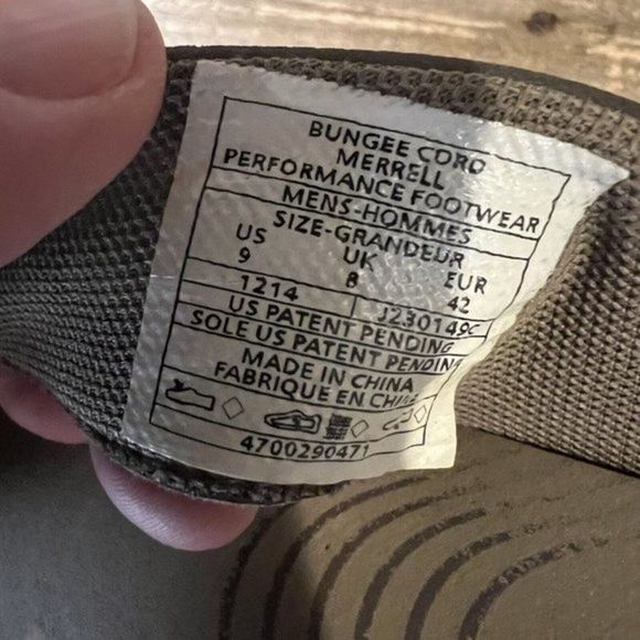 Mens Merrell Comfort Gray Casual Walking Sandals Flip Flops Size 9 M GUC - Picture 6 of 6
